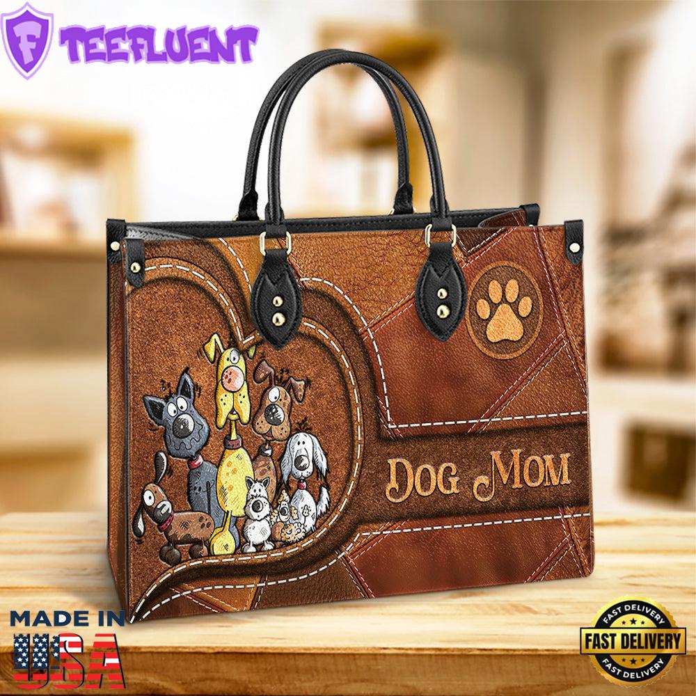 Dog Mom Pu Leather Bag 1 Dog Mom Gift Ideas Christ Gifts Leather Bags