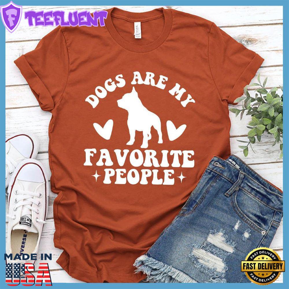 Dogs Are My Favorite People Retro T-Shirt