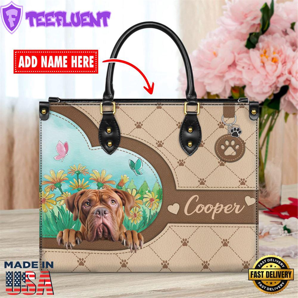 Dogues de Bordeaux Dog Duccy Dog Lover Leather Handbag