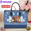 Dogues de Bordeaux Dog Lover Leather Bag With Daisy Flowers