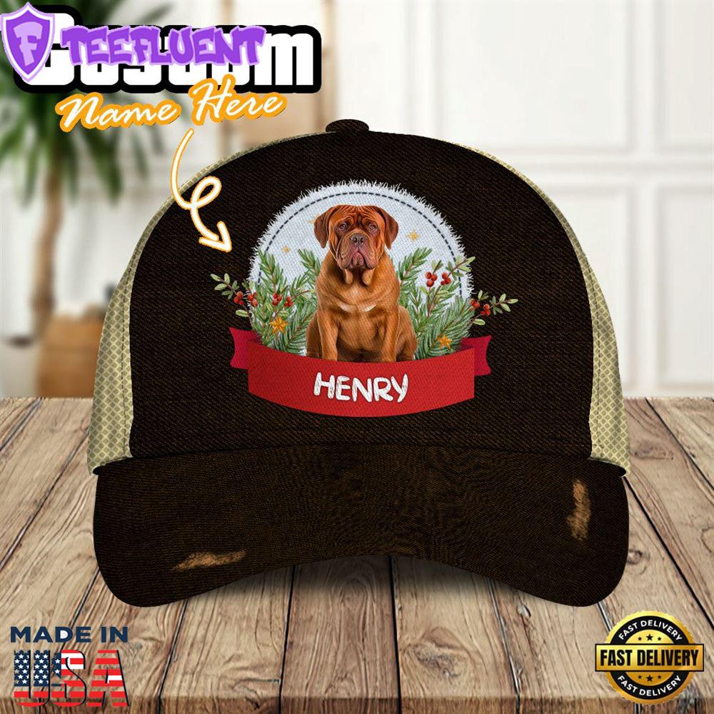 Dogues de Bordeaux Dog Playful In The Bushes 3D Cap
