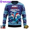 Dolphin Flippin' Christmas Sea Pattern Ugly Christmas Sweater