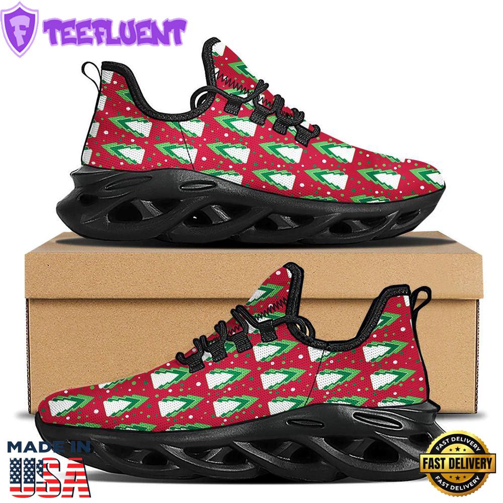 Dots Merry Christmas Print Pattern Black Max Soul Shoes