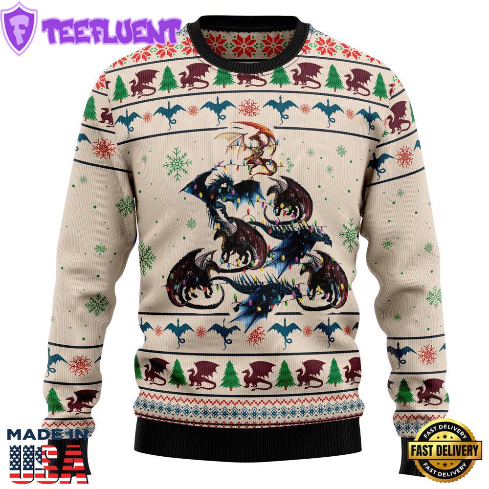 Dragon Tree Ugly Christmas Sweater