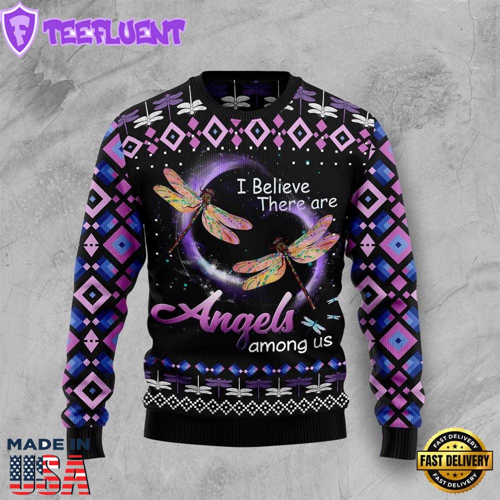 Dragonfly Angels Ugly Christmas Sweater