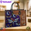 Dragonfly Hippie Pattern Leather Bag Christ Gifts Leather Bags