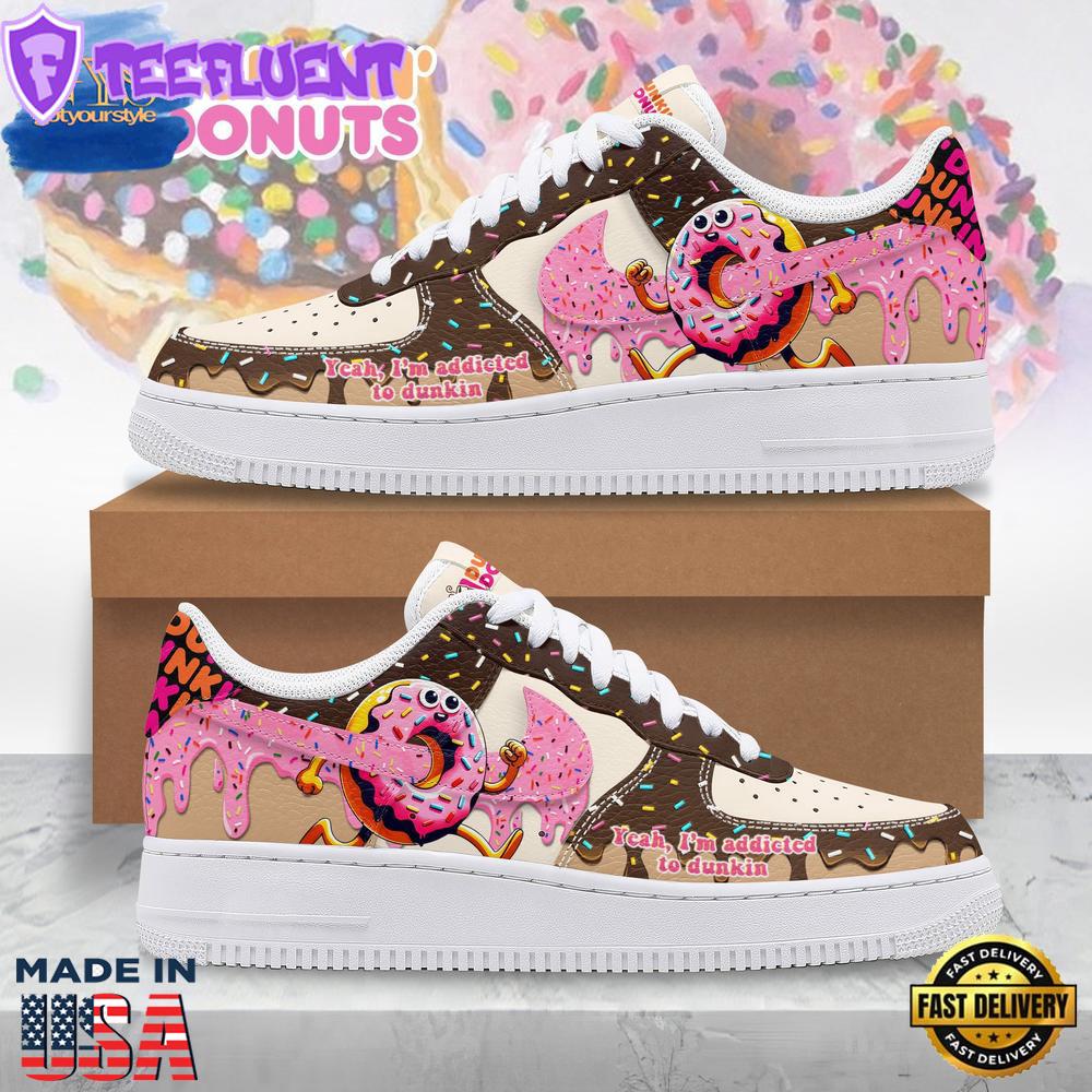 Dunkin' Donuts Addicted Air Force 1 Sneakers