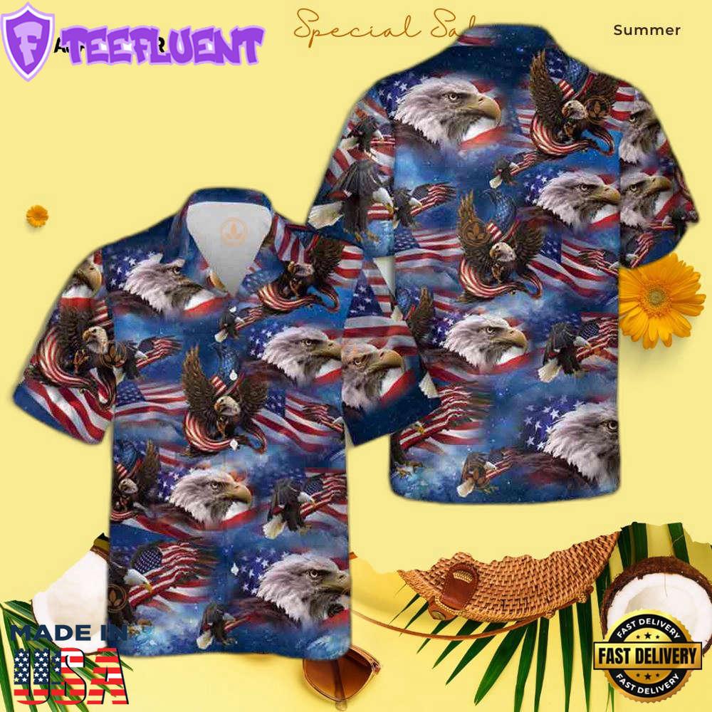 Eagle Patriotic Cool Hawaiian Shirt