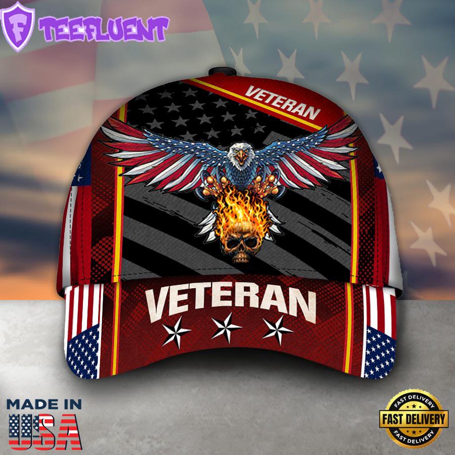 Eagle Skull American Flag Veteran Classic Cap