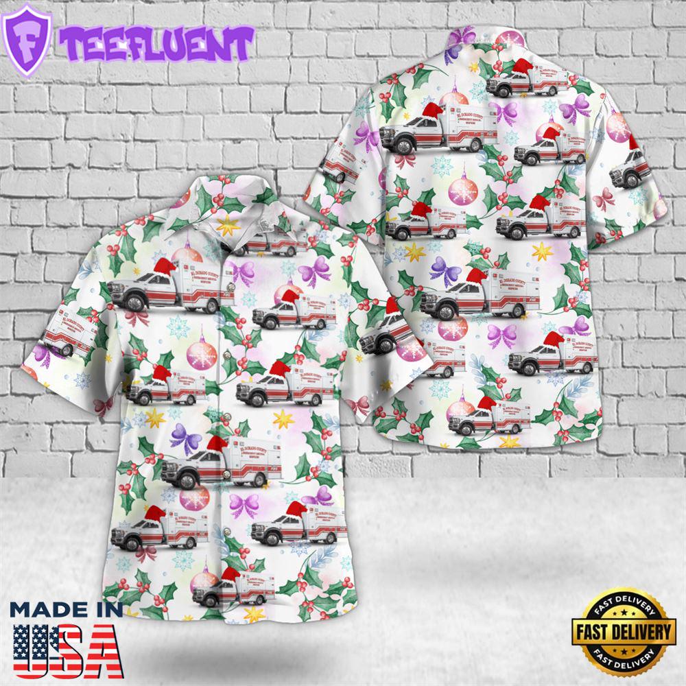 El Dorado County EMS Agency, California Christmas Hawaiian Shirt