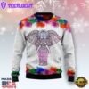 Elephant Mandala Color Ugly Christmas Sweater