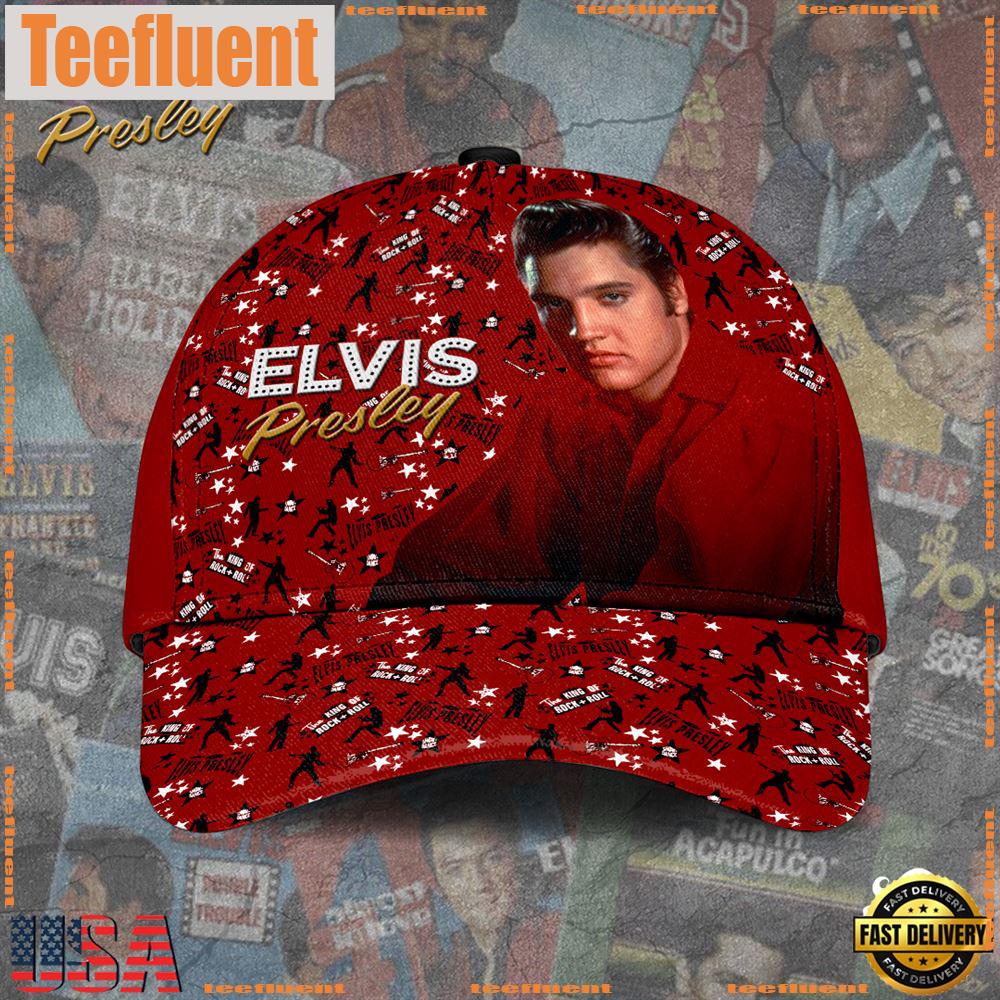 Elvis Presley King of Rock and Roll, Red Elvis Presley Classic Cap