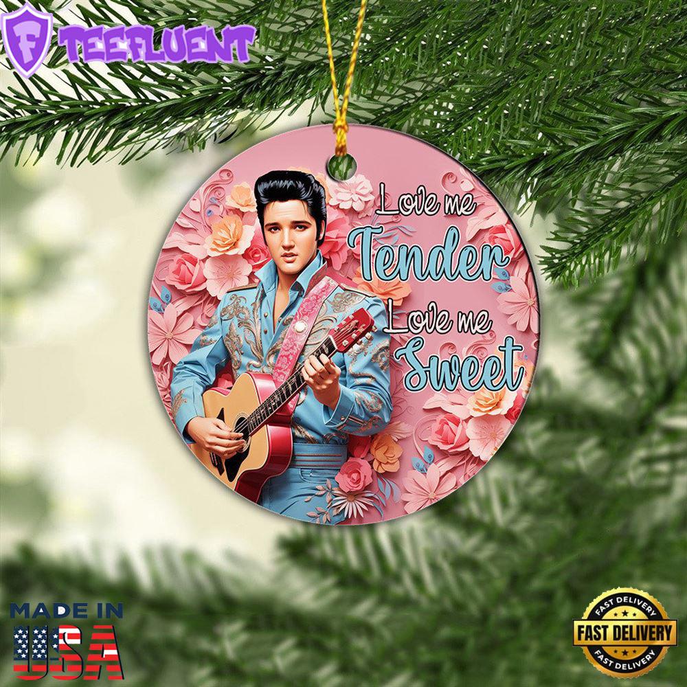 Elvis Presley Personalized Christmas Ornament