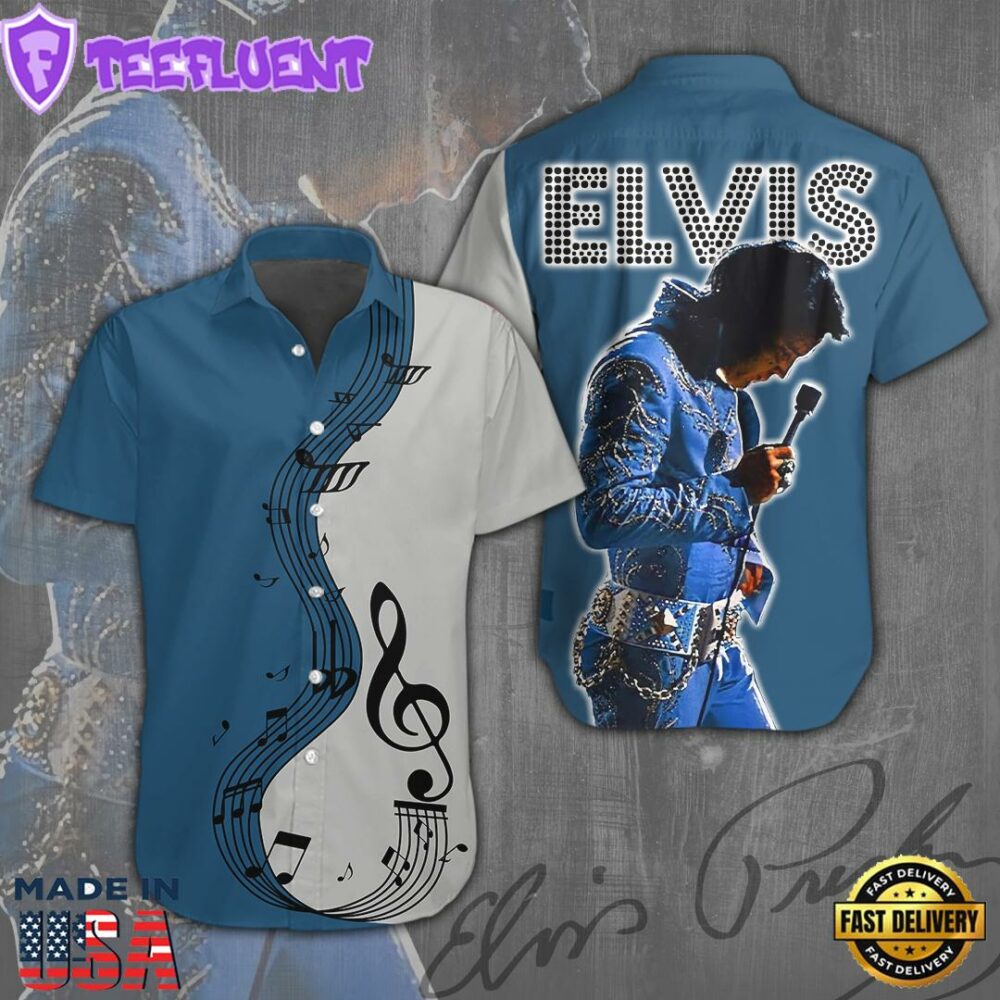 Elvis Presley Short Sleeve Dress Shirt For Fans