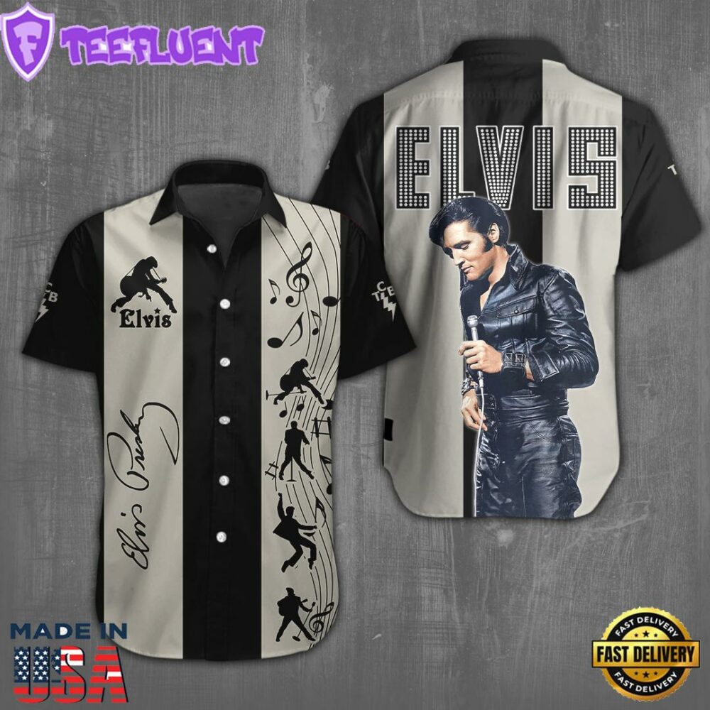 Elvis Presley Short Sleeve Dress Shirt For Man And Women