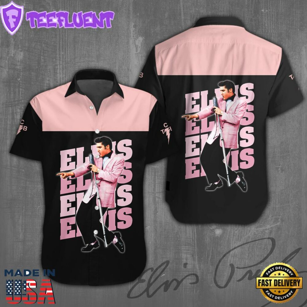 Elvis Presley Short Sleeve Dress Shirt Hawaiian For Family
