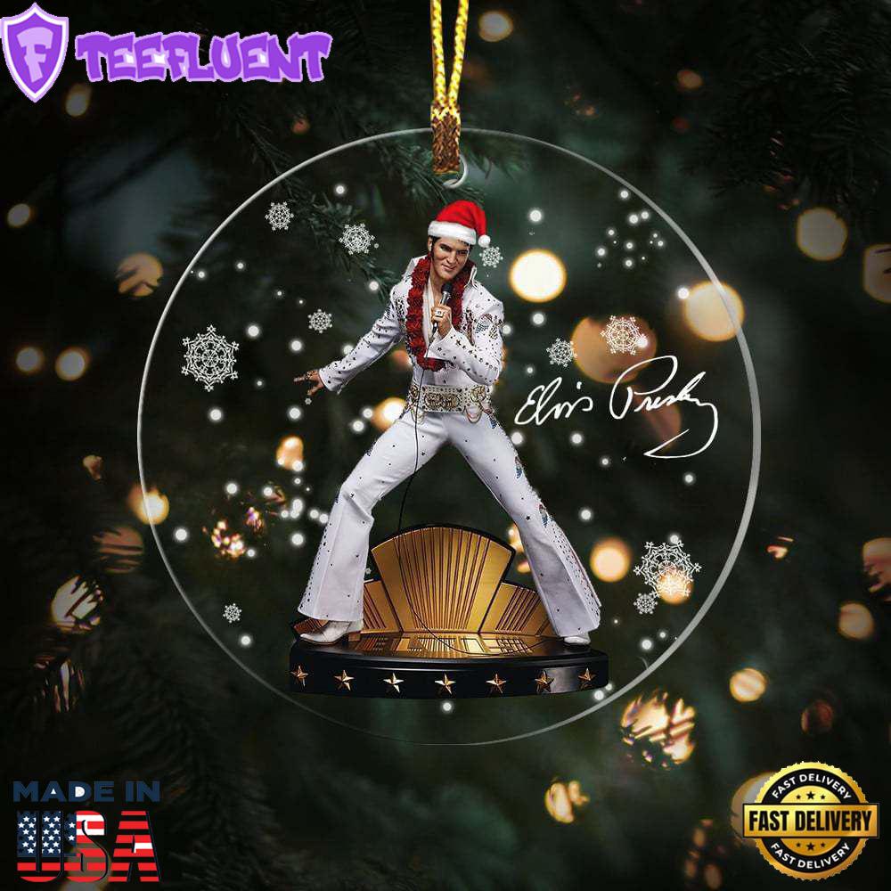 Elvis Presley Xmas Ornaments Decor Home