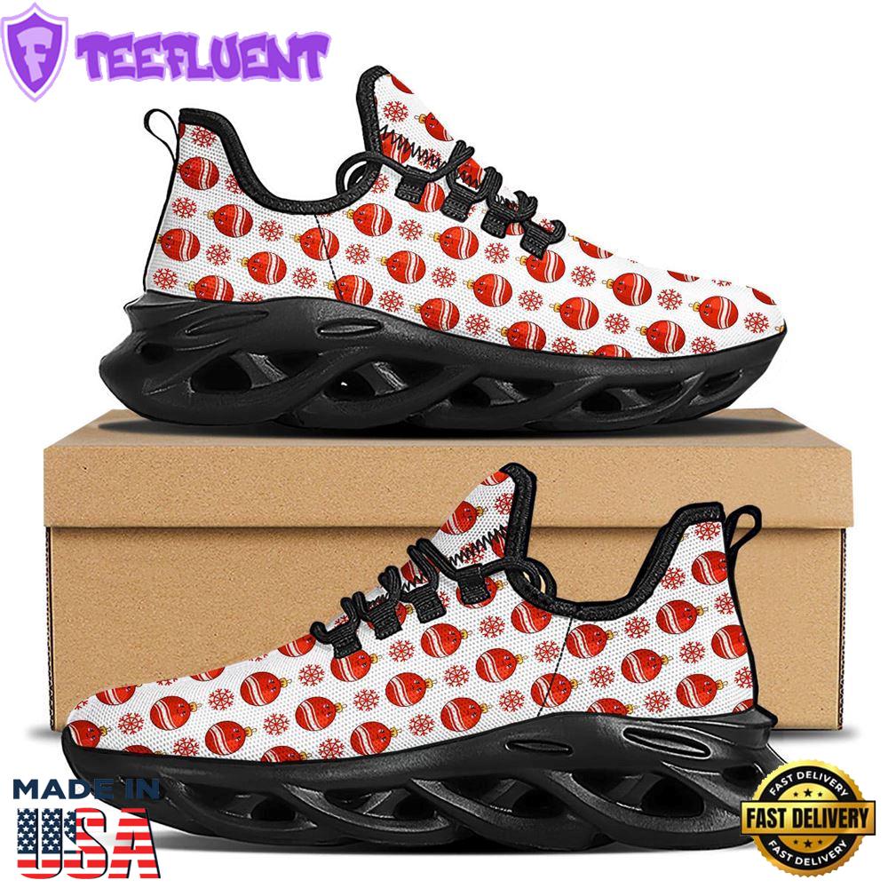Emoji Cute Christmas Print Pattern Black Max Soul Shoes