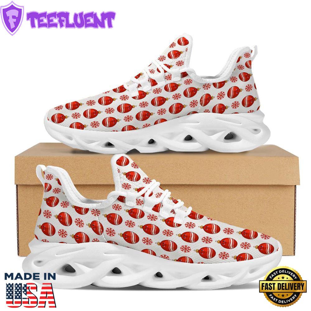 Emoji Cute Christmas Print Pattern White Max Soul Shoes