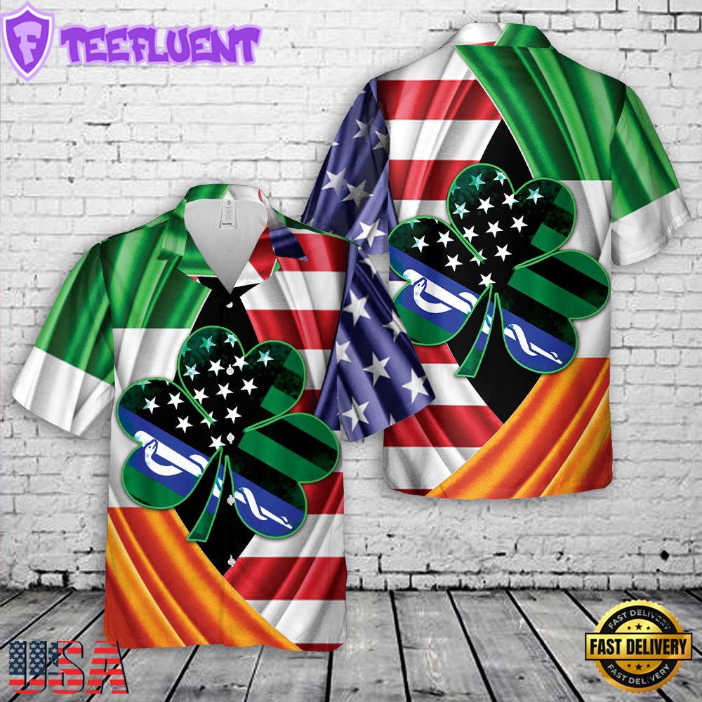 EMS Saint Patrick's Day Flag Hawaiian Shirt