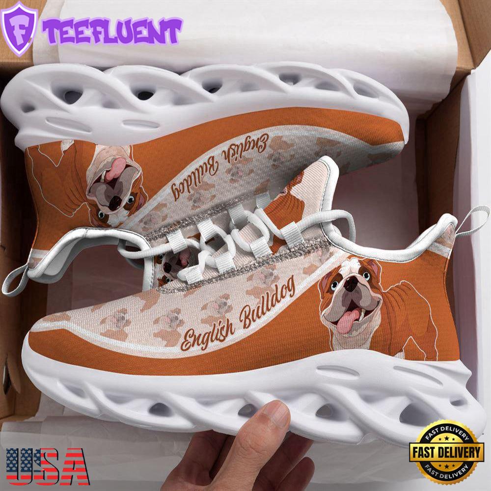 English Bulldog Max Soul Shoes For Men Women Dog Shoes Running