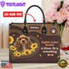 English Cocker Spaniel Dog Kisses Fix Everything Leather Handbag