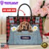 English Cocker Spaniel Dog This Human Belongs To Leather Handbag
