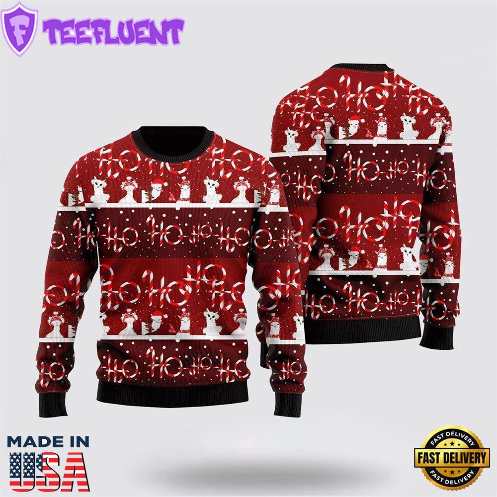 Fa La La Llama Pattern Xmas Ugly Christmas Sweater