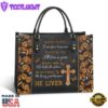Faith Because He Live Leather Bag Christ Gifts Leather Bags