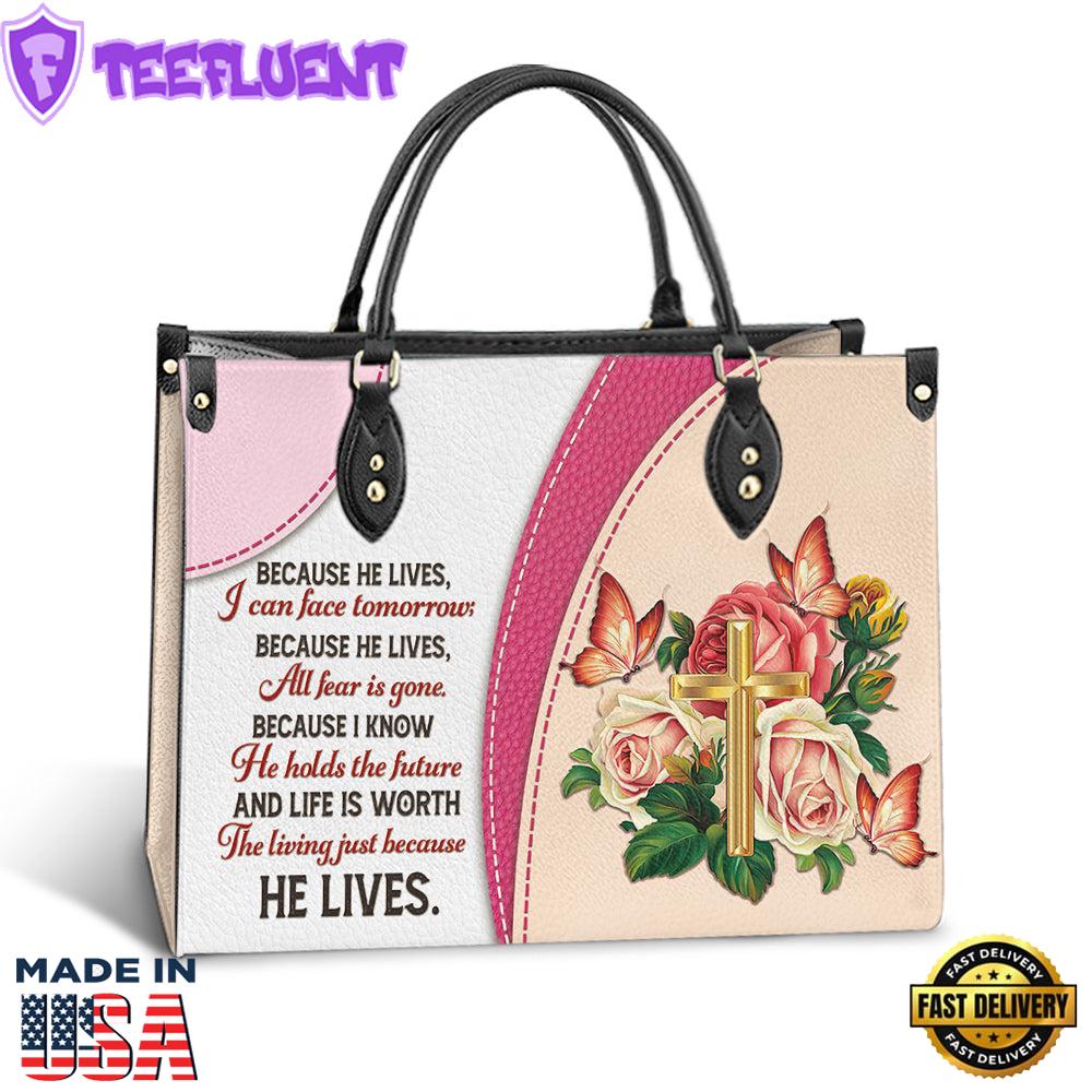 Faith God Is My Light 1 Leather Bag Christ Gifts Leather Bags