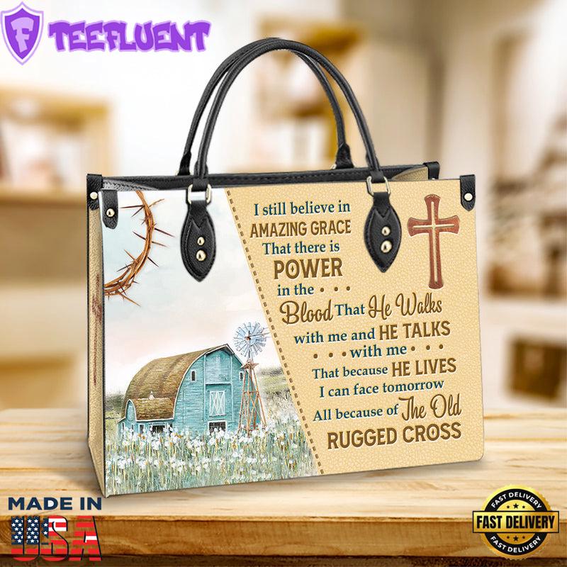 Faith I Still Believe Leather Bag Christ Gifts Leather Bags