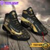 Faith Over Fear Customized Jd13 Gold Shoes For The Devout Heart