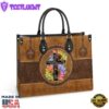 Faith Sunflower Cross Leather Bag Christ Gifts Leather Bags