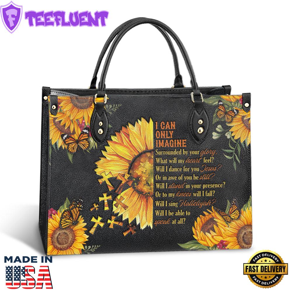 Faith Surrounded By Your Glory 2 Leather Bag Christ Gifts Leather Bags