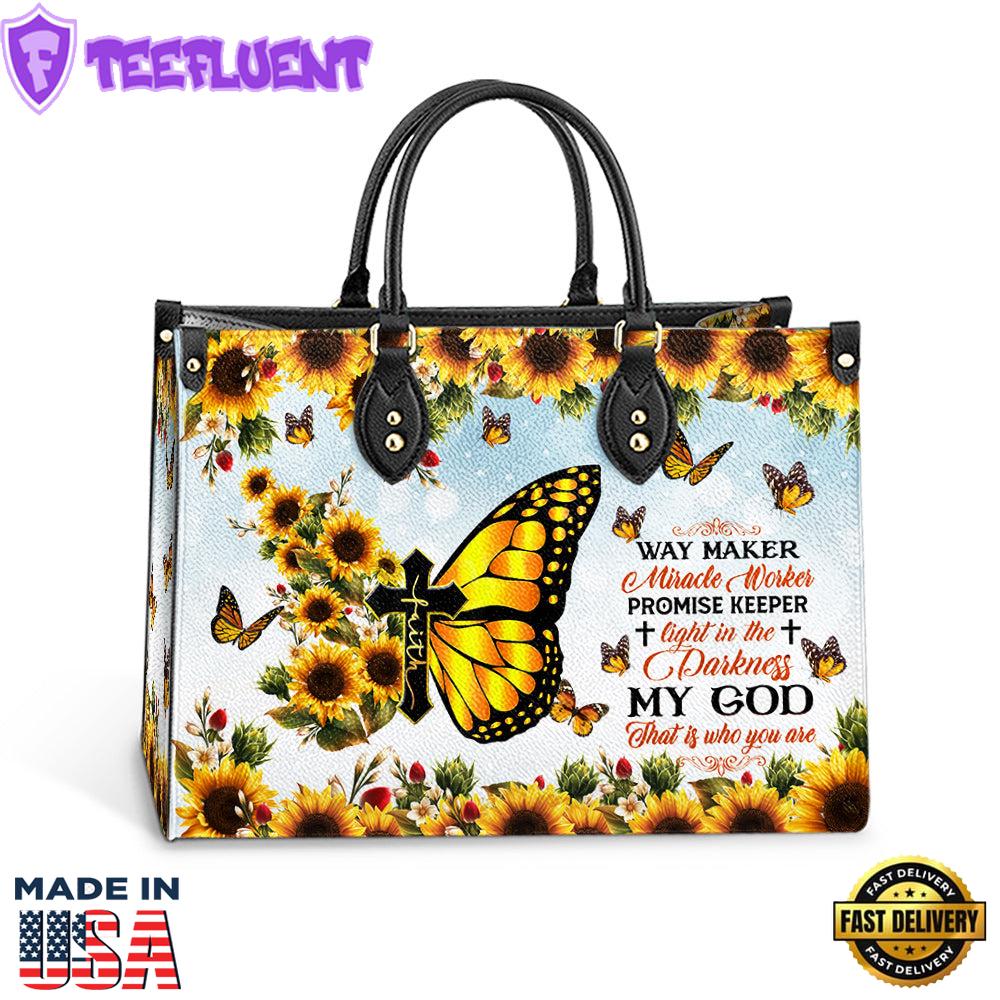 Faith Way Maker 1 Leather Bag Christ Gifts Leather Bags