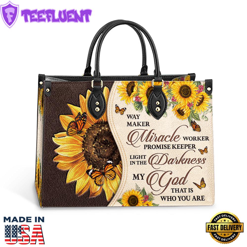 Faith Way Maker 4 Leather Bag Christ Gifts Leather Bags