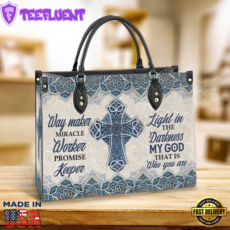 Faith Way Maker Leather Bag Christ Gifts Leather Bags