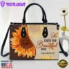 Fancy Sunflower Leather Bag He Calls Me Beautiful One Christ Gifts Leather Bags