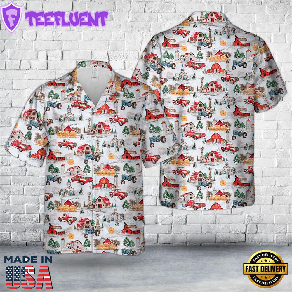 Farm Christmas Hawaiian Shirt