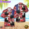 Farm Hawaiian Shirt, Black Baldy American Flag Farming 3D Hawaiian Shirt, Cow Hawaiian Shirt