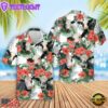 Farm Hawaiian Shirt, Black Baldy Cattle Hibucis Flower Pattern 3D Hawaiian Shirt, Cow Hawaiian Shirt