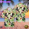 Farm Hawaiian Shirt, Black Baldy Hibicus Floral 3D Hawaiian Shirt, Cow Hawaiian Shirt