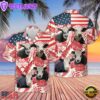 Farm Hawaiian Shirt, Black Baldy Red Floral Us Flag 3D Hawaiian Shirt, Cow Hawaiian Shirt