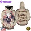 February Girl Skull All Over Print Leggings Hoodie Set Outfit For Women Gift Xmas