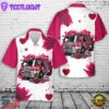 Fire Truck Happy Valentine's Day Hawaiian Shirt