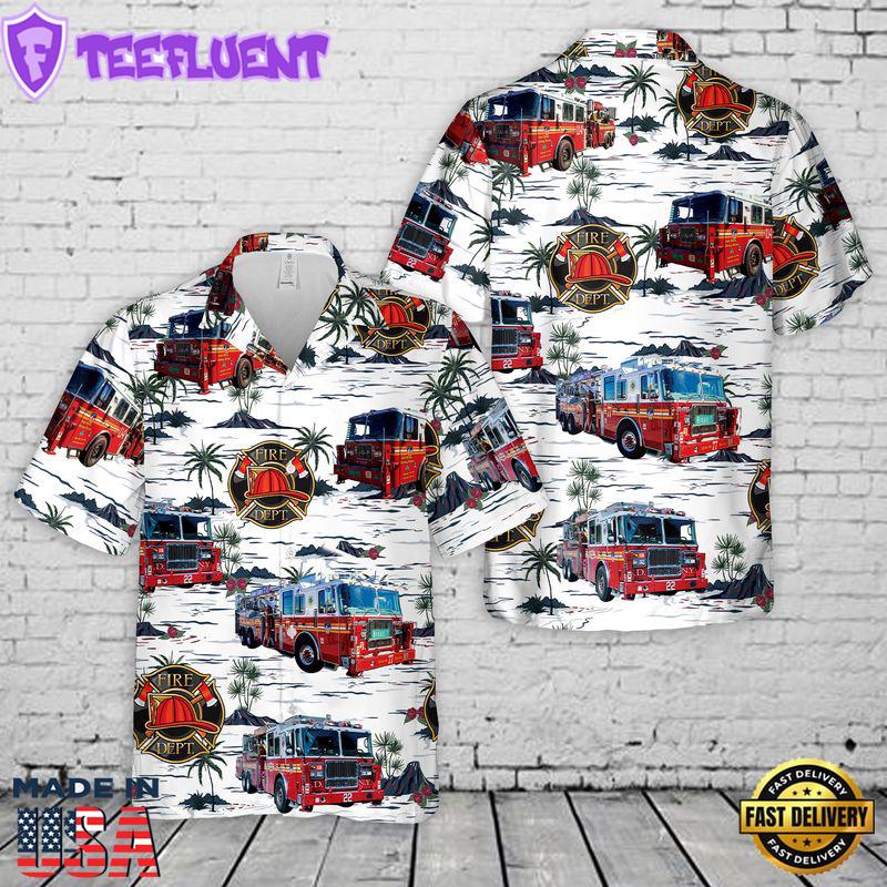 Fire Truck Hawaiian Shirt 1