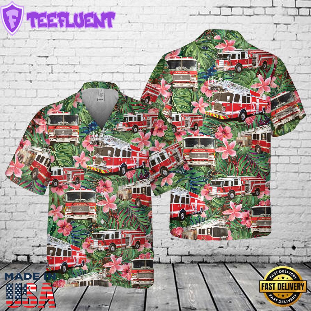 Fire Truck Hawaiian Shirt 2