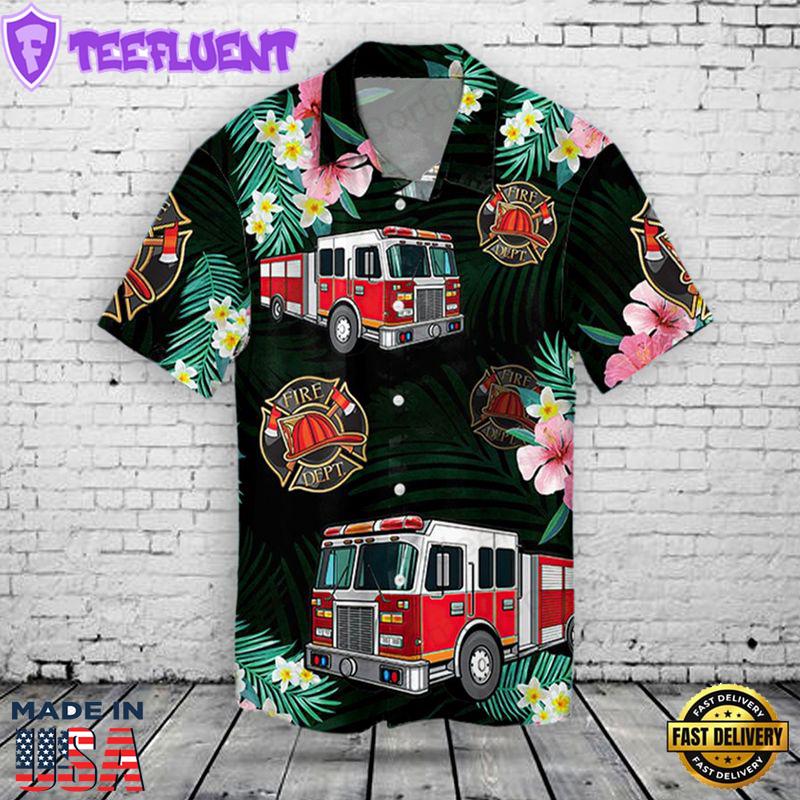 Fire Truck Hawaiian Shirt 3