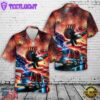 Fire Truck Patriot Eagle 4th Of July Hawaiian Shirt 1
