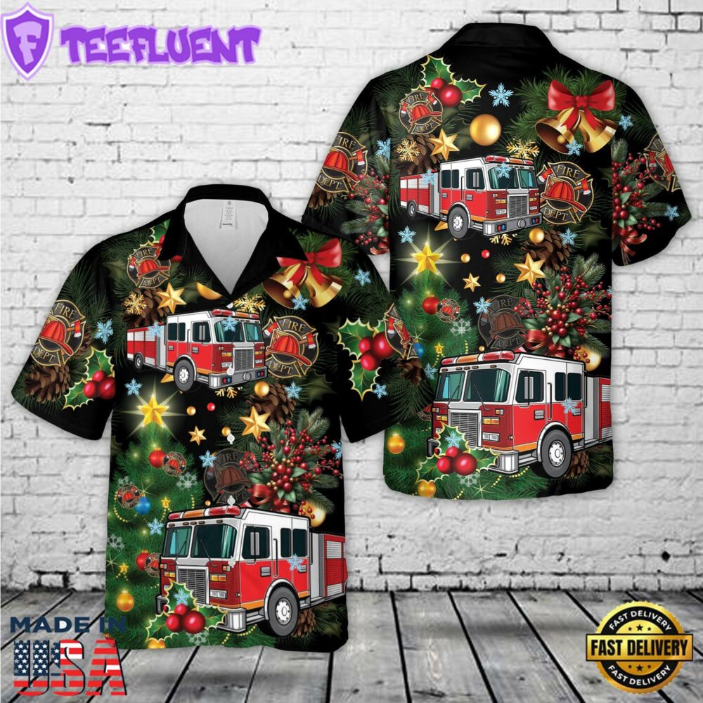 Fire trucks Firefighter Hawaiian Shirt 1